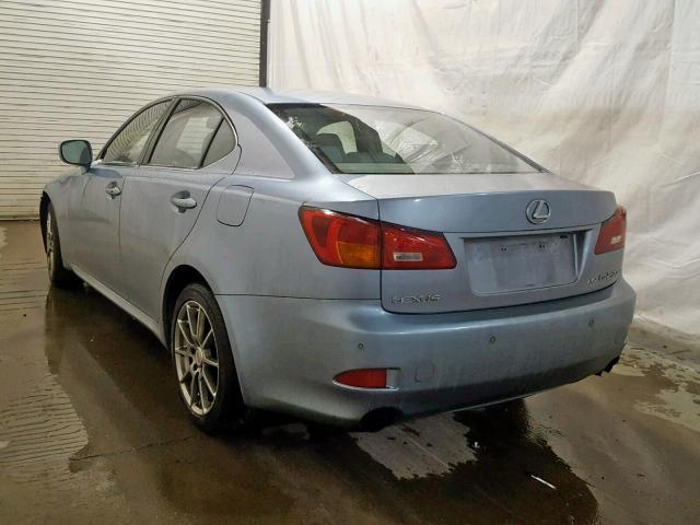 JTHCK262665001126 - 2006 LEXUS IS 250 BLUE photo 3