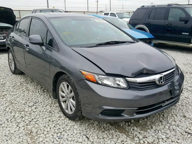 2HGFB2F90CH554016 - 2012 HONDA CIVIC EXL GRAY photo 1