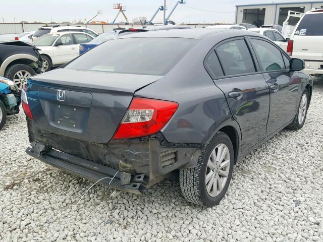 2HGFB2F90CH554016 - 2012 HONDA CIVIC EXL GRAY photo 4