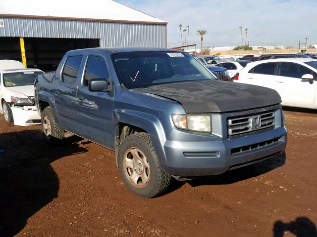 2HJYK16247H531862 - 2007 HONDA RIDGELINE BLUE photo 1