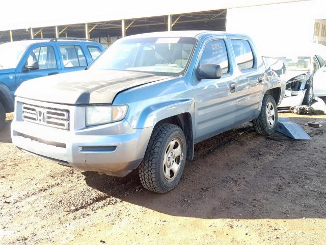 2HJYK16247H531862 - 2007 HONDA RIDGELINE BLUE photo 2