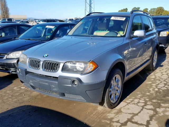 WBXPA73414WB28842 - 2004 BMW X3 2.5I BLUE photo 2