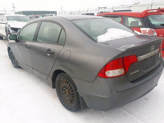 2HGFA162X9H114264 - 2009 HONDA CIVIC DX GRAY photo 3