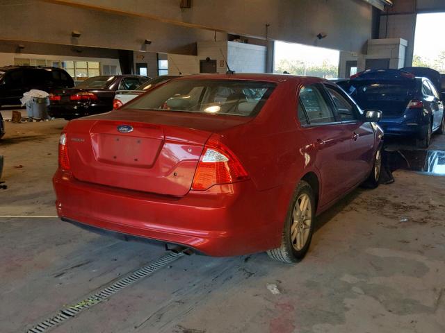 3FAHP0GA8AR291514 - 2010 FORD FUSION S RED photo 4