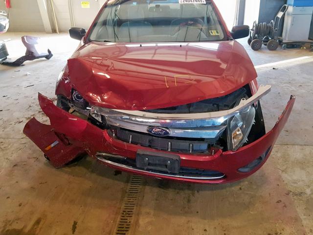 3FAHP0GA8AR291514 - 2010 FORD FUSION S RED photo 7