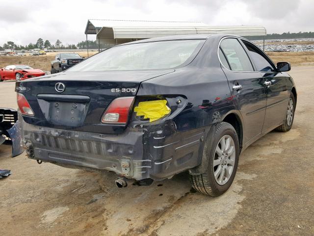 JTHBF30GX36001839 - 2003 LEXUS ES 300 BLACK photo 4