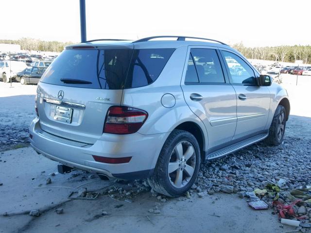 4JGBB86E19A507531 - 2009 MERCEDES-BENZ ML 350 SILVER photo 4