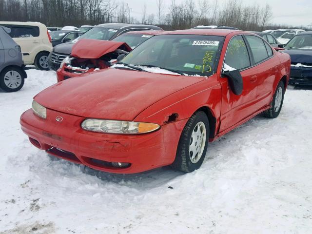 1G3NL52EX3C253543 - 2003 OLDSMOBILE ALERO GL RED photo 2