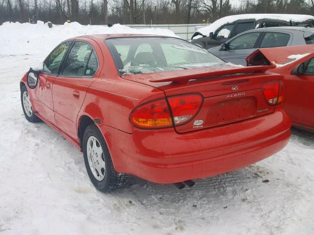 1G3NL52EX3C253543 - 2003 OLDSMOBILE ALERO GL RED photo 3