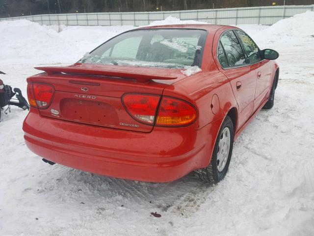 1G3NL52EX3C253543 - 2003 OLDSMOBILE ALERO GL RED photo 4