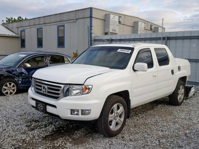 5FPYK1F55EB006477 - 2014 HONDA RIDGELINE WHITE photo 2