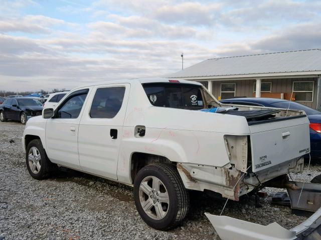 5FPYK1F55EB006477 - 2014 HONDA RIDGELINE WHITE photo 3