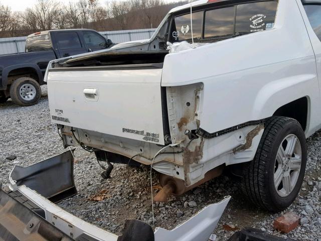 5FPYK1F55EB006477 - 2014 HONDA RIDGELINE WHITE photo 9