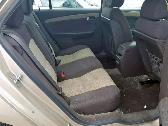 1G1ZG57BX8F167345 - 2008 CHEVROLET MALIBU LS ოქროსფერი ფოტო 6