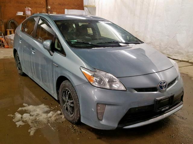 JTDKN3DU5E1746535 - 2014 TOYOTA PRIUS BLUE photo 1