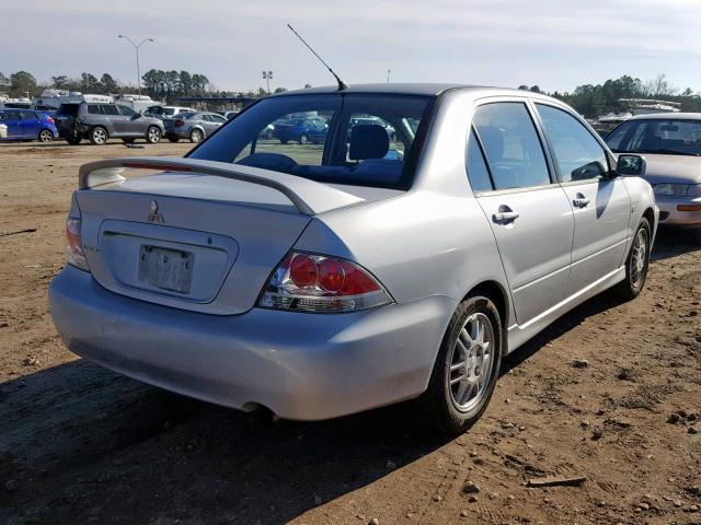 JA3AJ86E55U042794 - 2005 MITSUBISHI LANCER OZ SILVER photo 4