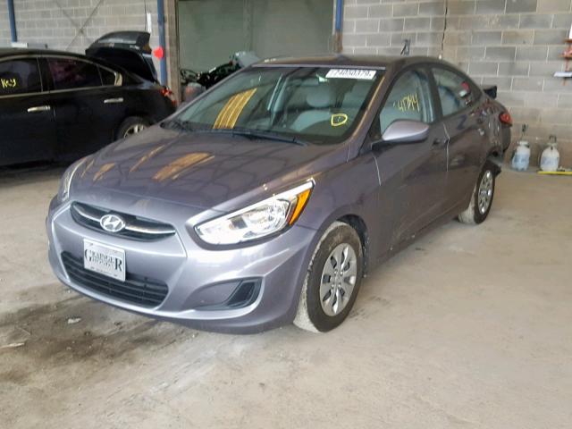 KMHCT4AE4GU089432 - 2016 HYUNDAI ACCENT SE GRAY photo 2