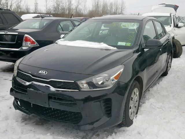 3KPA24AB3JE061258 - 2018 KIA RIO LX BLACK photo 2