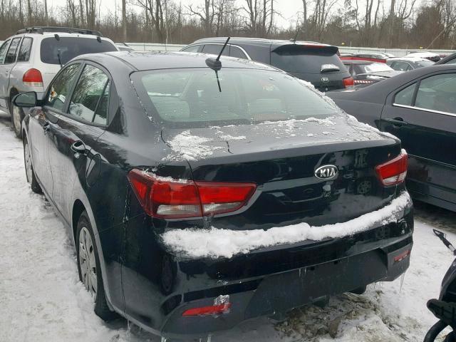 3KPA24AB3JE061258 - 2018 KIA RIO LX BLACK photo 3