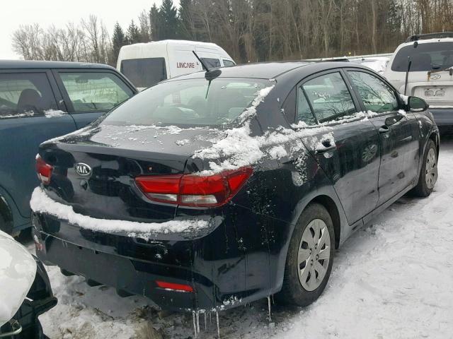 3KPA24AB3JE061258 - 2018 KIA RIO LX BLACK photo 4