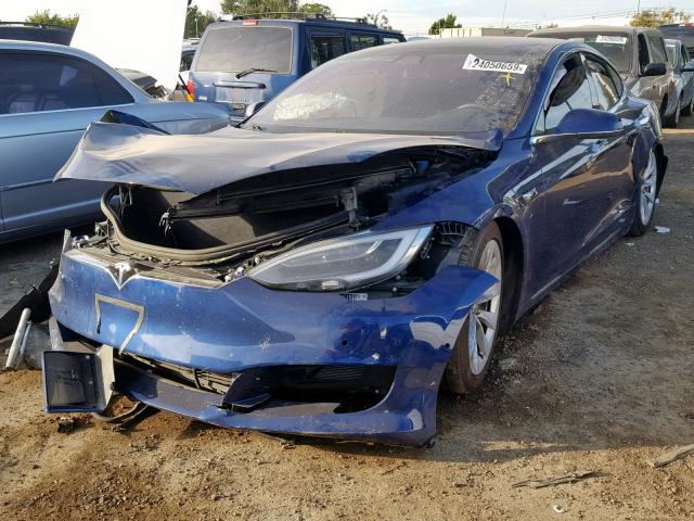 5YJSA1E23JF249160 - 2018 TESLA MODEL S BLUE photo 2