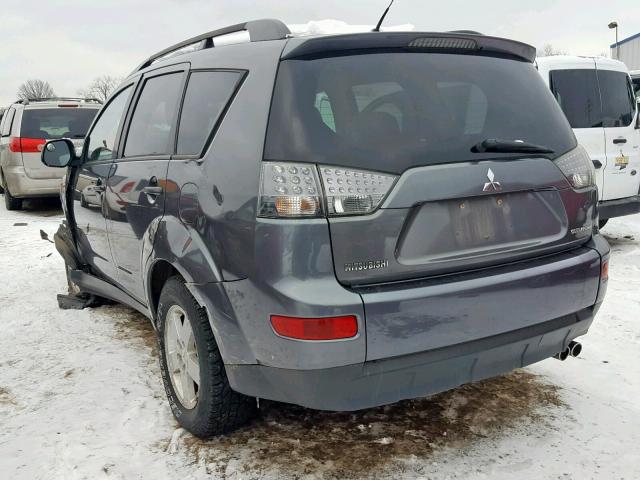 JA4MT31X67U006467 - 2007 MITSUBISHI OUTLANDER GRAY photo 3