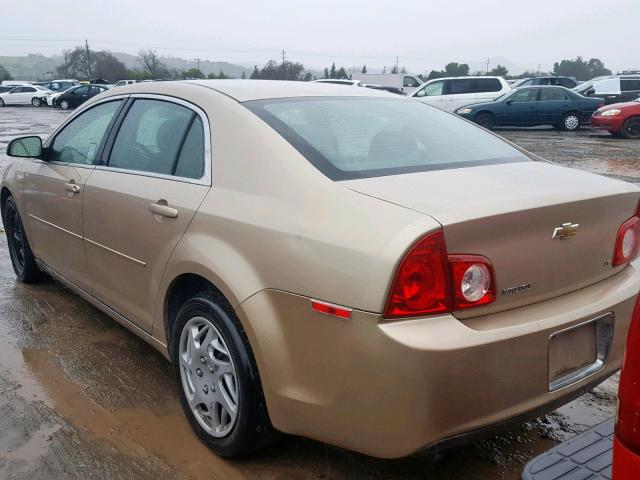 1G1ZH57B88F171052 - 2008 CHEVROLET MALIBU 1LT 金色 照片 3