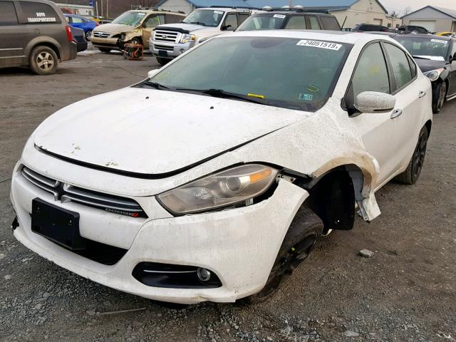 1C3CDFCH8DD132237 - 2013 DODGE DART LIMIT WHITE photo 2