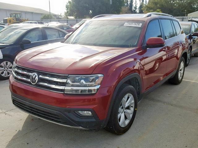 1V2DR2CA3JC516651 - 2018 VOLKSWAGEN ATLAS SE RED photo 2