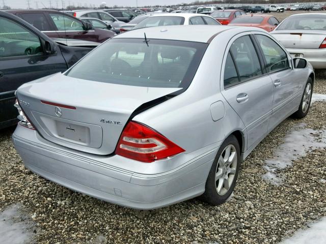 WDBRF87H37F881301 - 2007 MERCEDES-BENZ C 350 4MAT SILVER photo 4