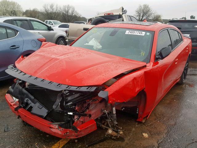 2C3CDXHGXJH119042 - 2018 DODGE CHARGER SX RED photo 2