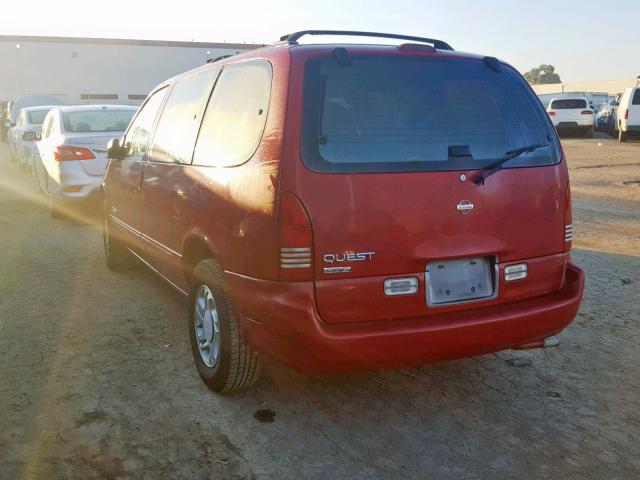4N2DN1110VD853978 - 1997 NISSAN QUEST XE RED photo 3