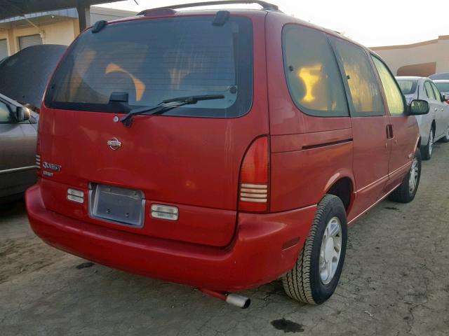 4N2DN1110VD853978 - 1997 NISSAN QUEST XE RED photo 4