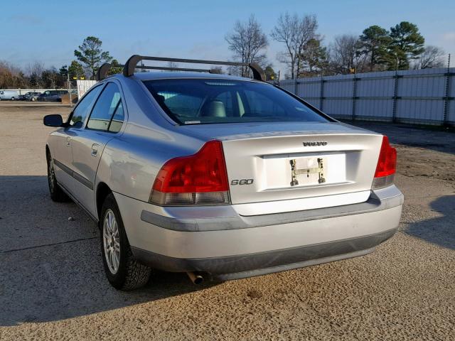 YV1RS61T042401212 - 2004 VOLVO S60 SILVER photo 3