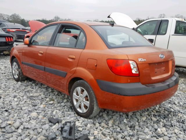 KNADE223996531596 - 2009 KIA RIO BASE ORANGE photo 3