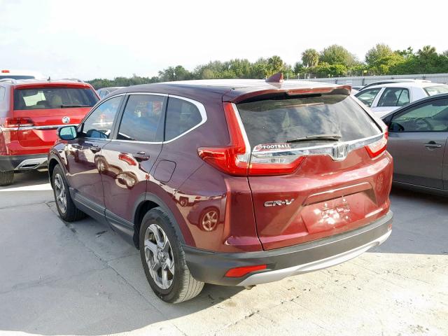 7FARW1H81HE007966 - 2017 HONDA CR-V EXL MAROON photo 3