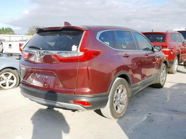 7FARW1H81HE007966 - 2017 HONDA CR-V EXL MAROON photo 4