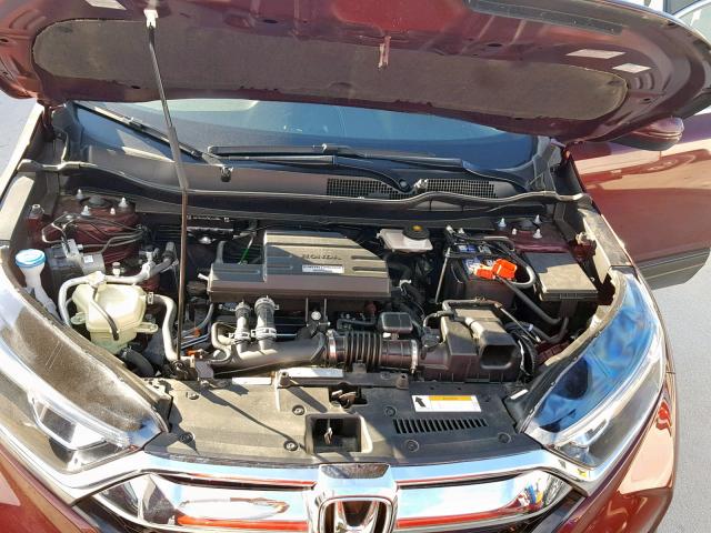 7FARW1H81HE007966 - 2017 HONDA CR-V EXL MAROON photo 7