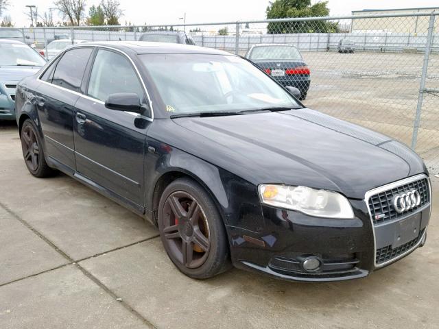 WAUAF78E68A070262 - 2008 AUDI A4 2.0T BLACK photo 1