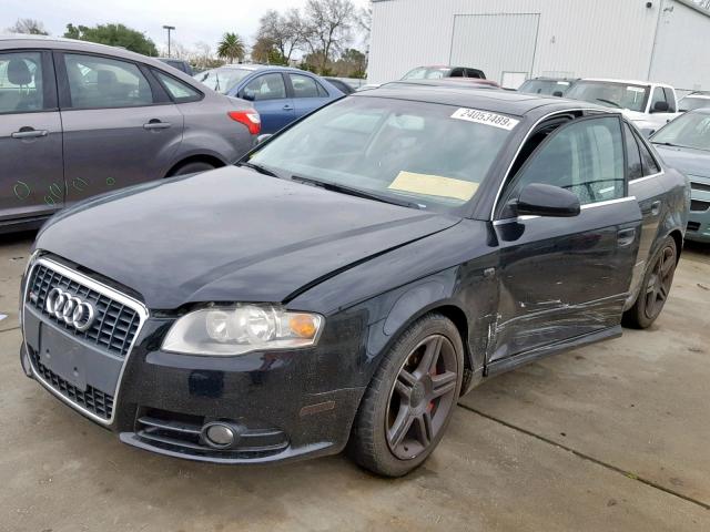 WAUAF78E68A070262 - 2008 AUDI A4 2.0T BLACK photo 2