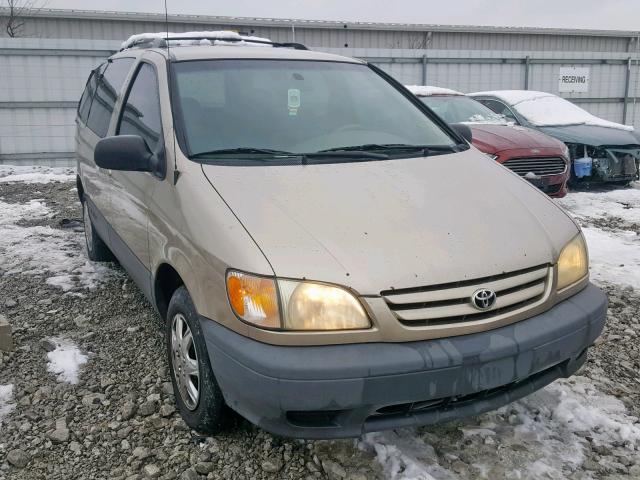 4T3ZF19C83U553438 - 2003 TOYOTA SIENNA CE GOLD photo 1