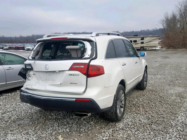 2HNYD2H74AH517765 - 2010 ACURA MDX ADVANC WHITE photo 4