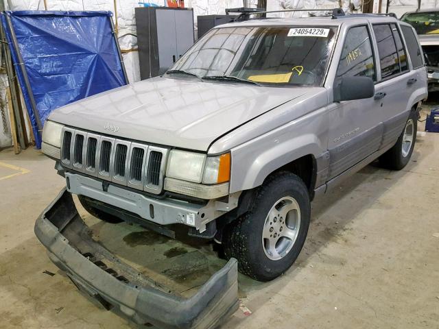 1J4GZ58YXTC374835 - 1996 JEEP GRAND CHER GRAY photo 2