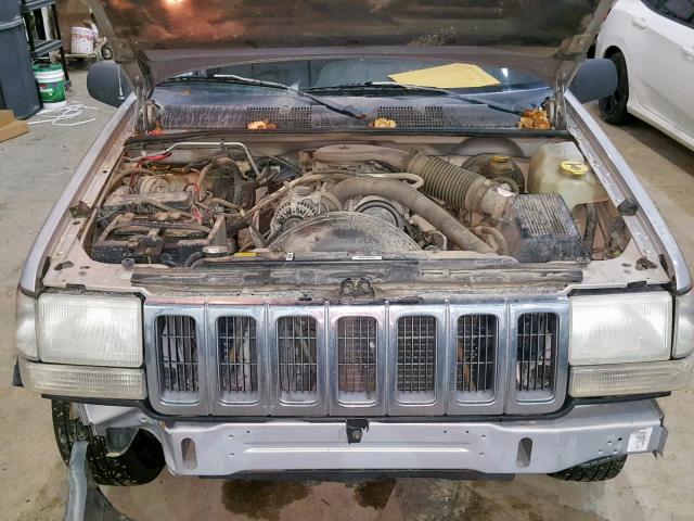 1J4GZ58YXTC374835 - 1996 JEEP GRAND CHER GRAY photo 7