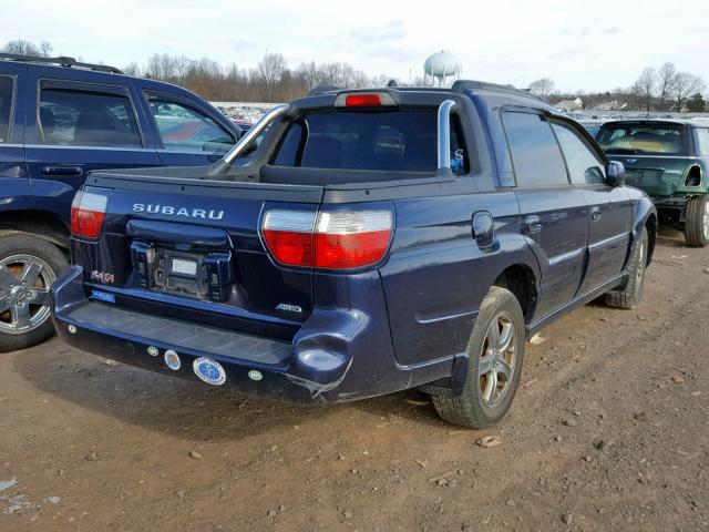 4S4BT63C956101479 - 2005 SUBARU BAJA TURBO BLUE photo 4