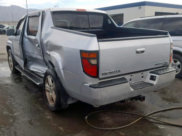 2HJYK16537H502654 - 2007 HONDA RIDGELINE SILVER photo 3