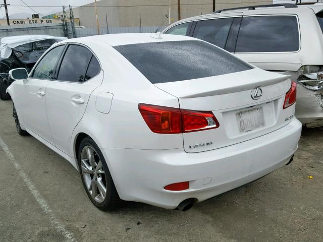 JTHBK262595096942 - 2009 LEXUS IS 250 WHITE photo 3