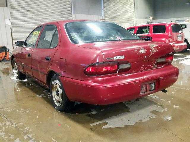1Y1SK5260TZ058574 - 1996 GEO PRIZM BASE 红色 照片 3