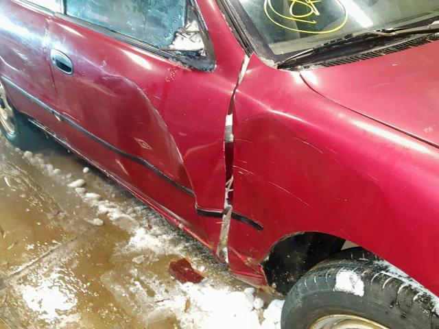 1Y1SK5260TZ058574 - 1996 GEO PRIZM BASE 红色 照片 9