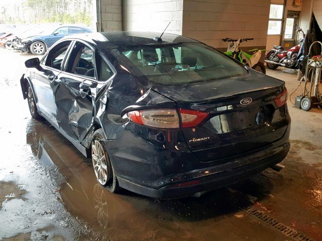 3FA6P0G76GR395021 - 2016 FORD FUSION S BLACK photo 3